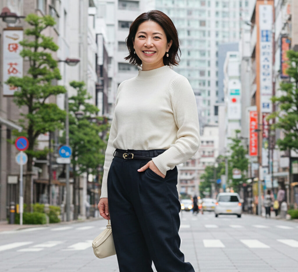 Woman standing in city aiming for sustainable weight loss and rebound prevention